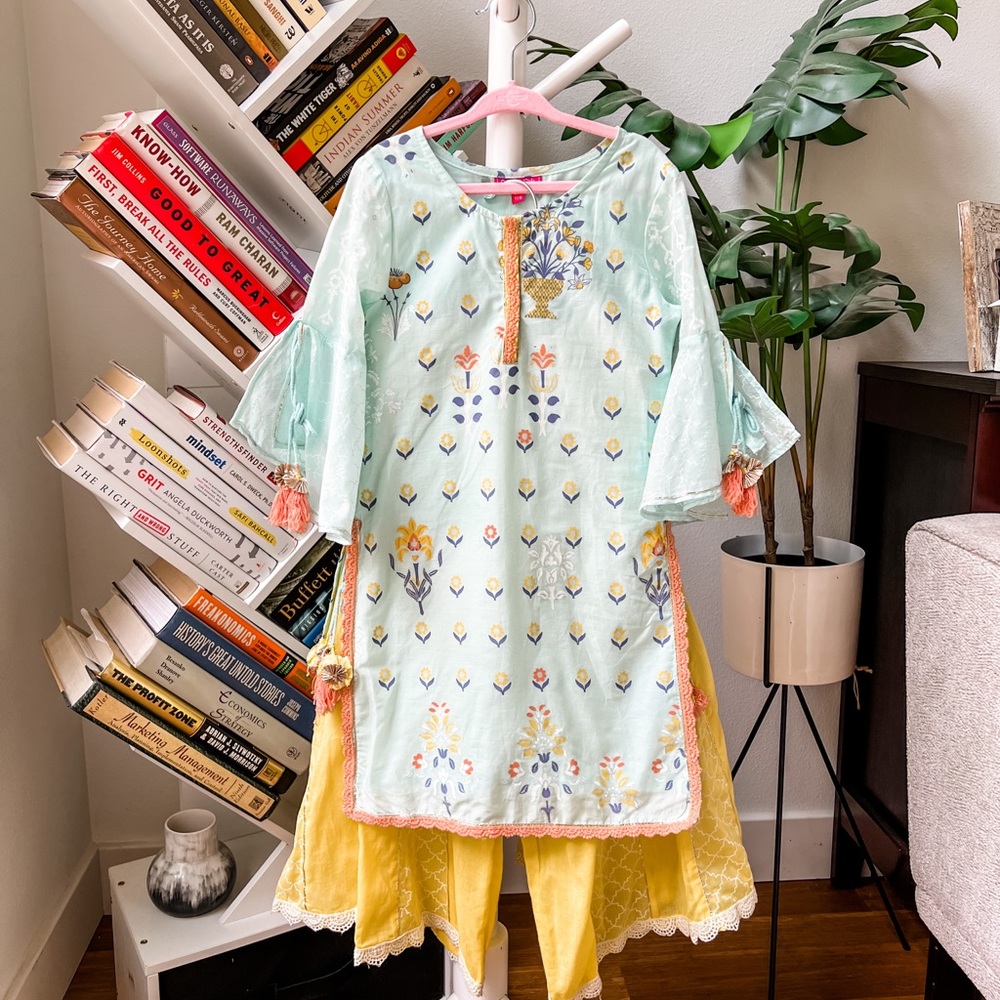 Biba Girls Indian Salwat Kurta Suit Set